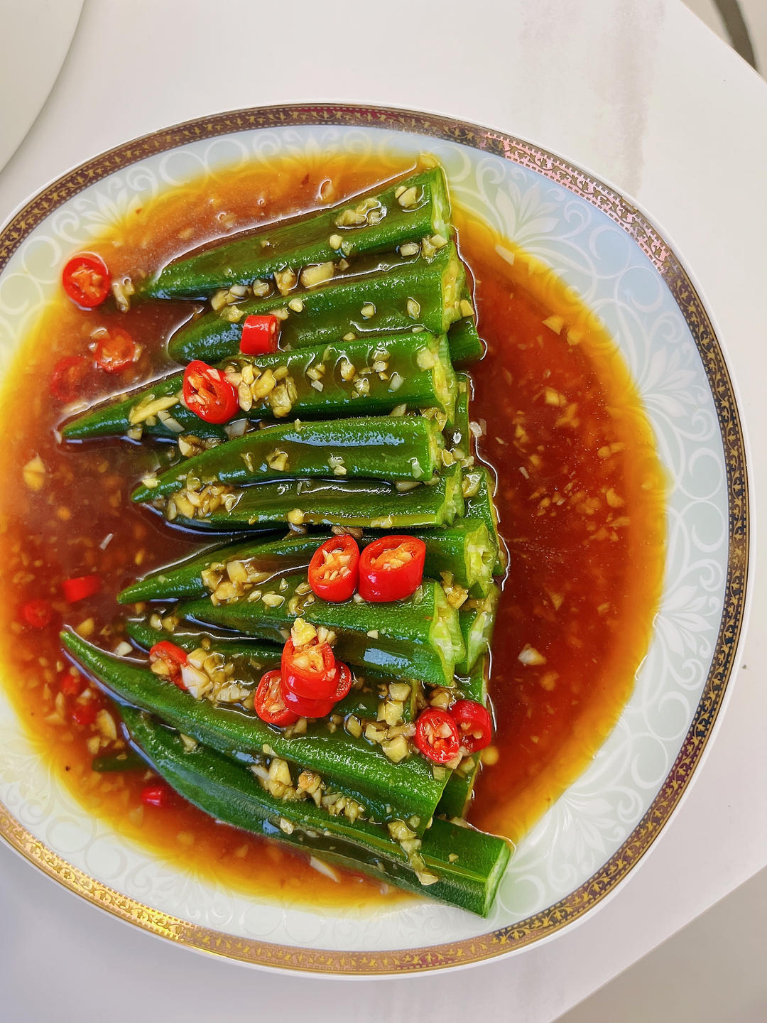 低脂蚝油蒜蓉秋葵