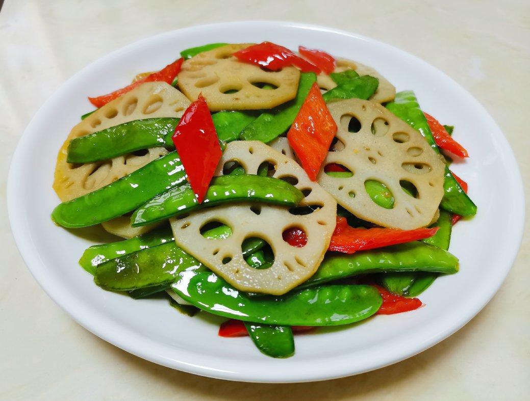 7715_hypd做的荷塘月色荷兰豆炒藕片