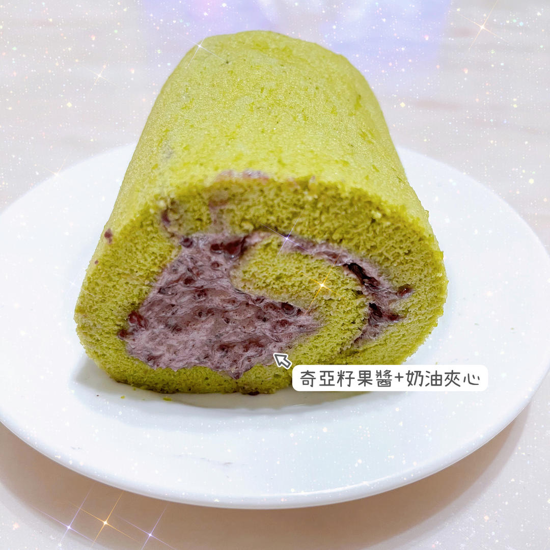 抹茶戚风蛋糕卷
