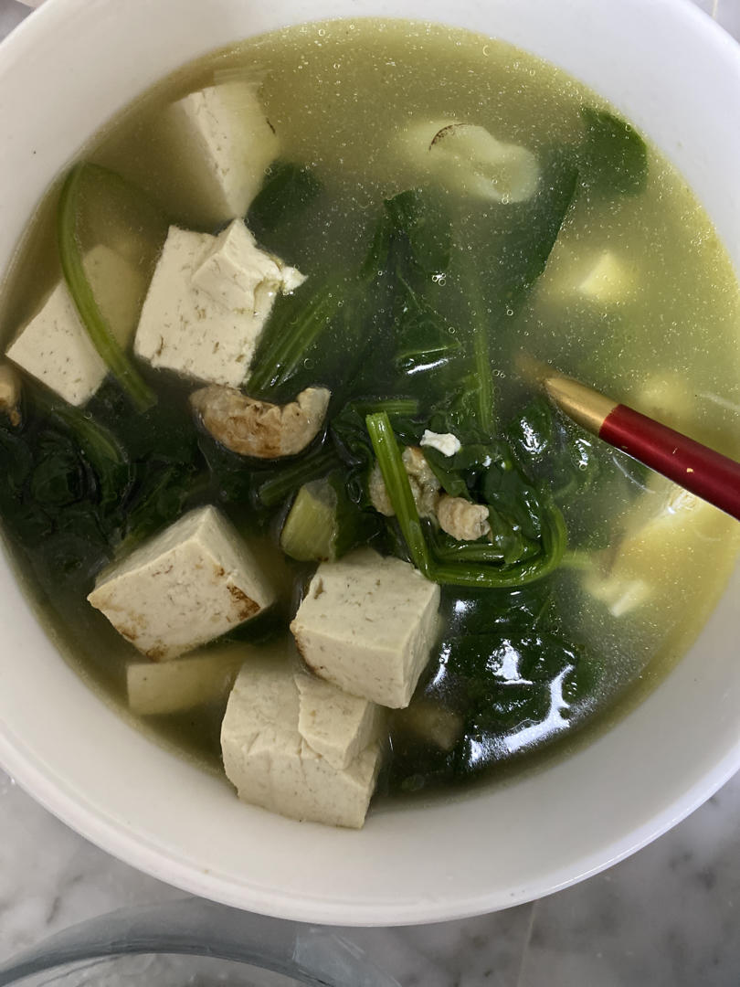 海米豆腐菠菜汤