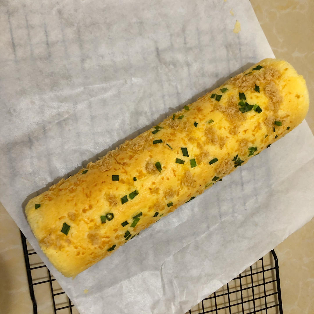 香葱肉松蛋糕卷这样做‼️满屋飘香（小视频食谱）