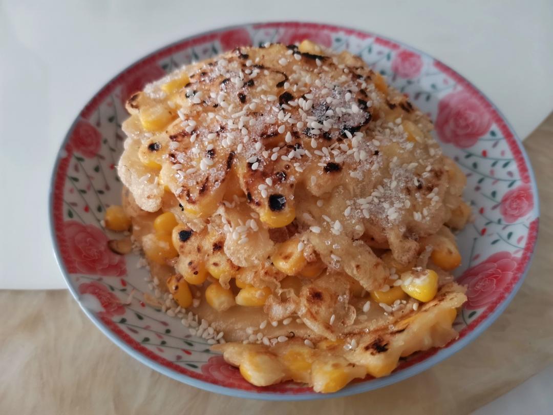 宝宝辅食:奶香玉米烙