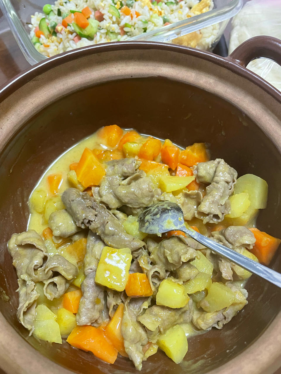 10分钟快手微波炉咖喱锅（鸡肉、牛肉、虾）