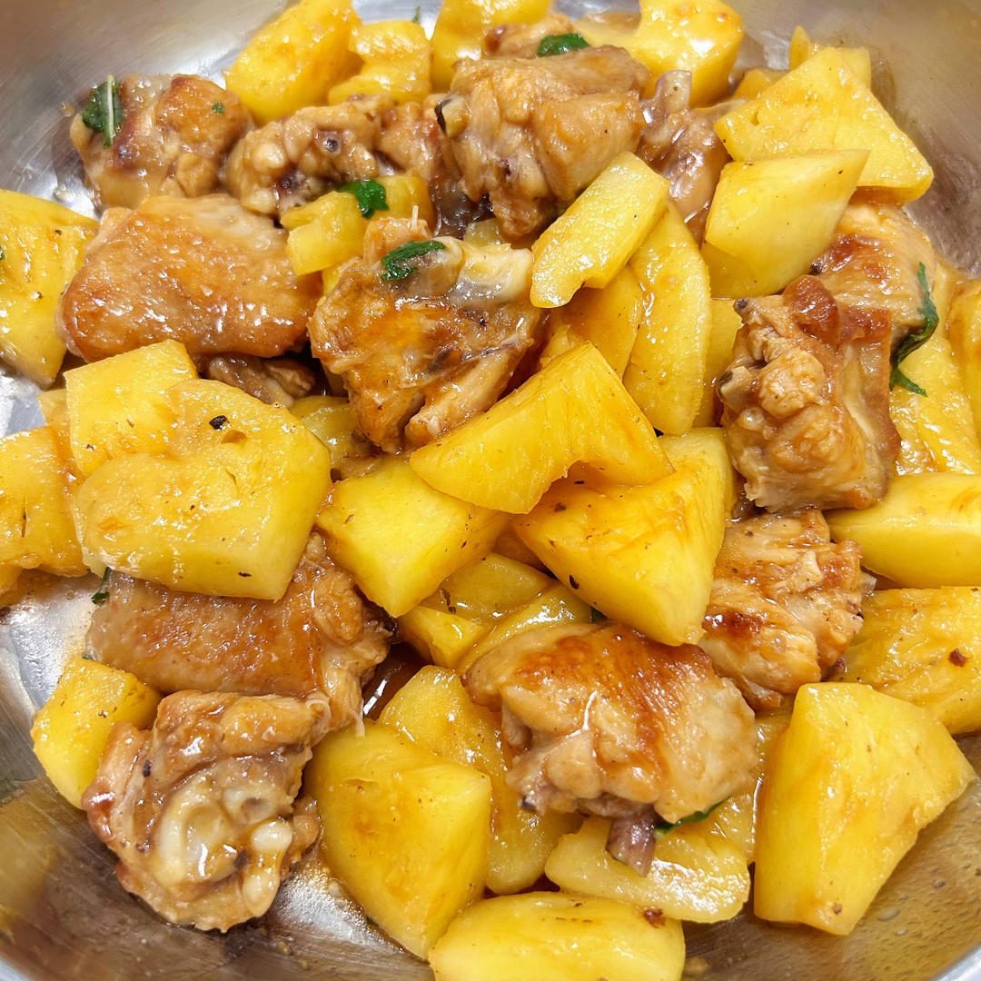 菠萝干煎鸡