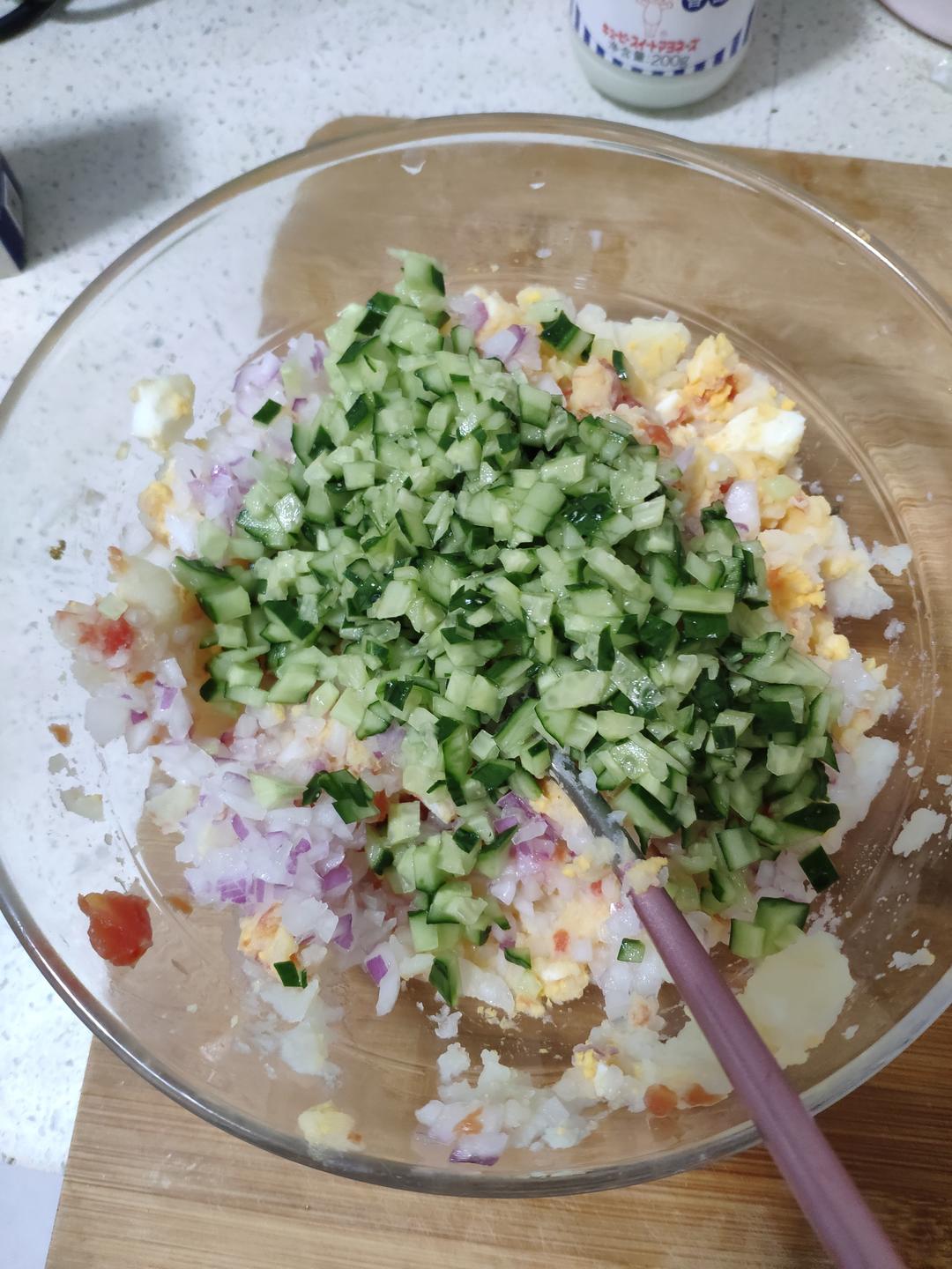 吃一口，超治愈的土豆泥沙拉的做法 步骤8