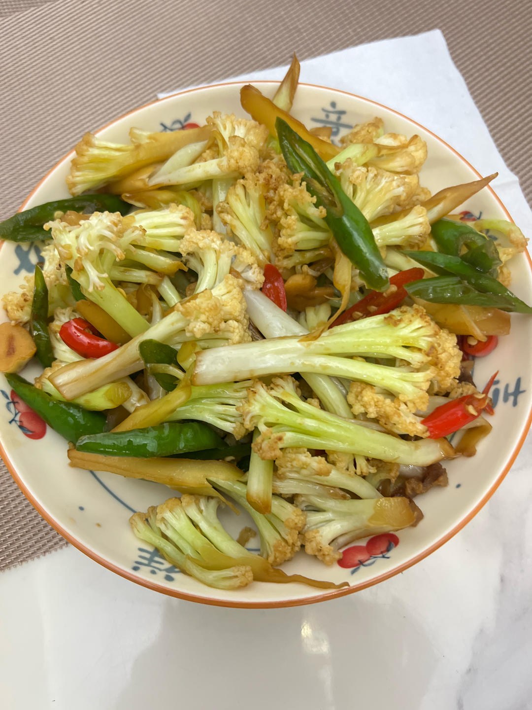 和饭店一个味道的干锅花菜