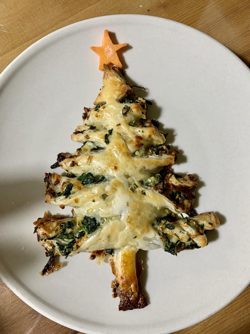 手抓饼菠菜圣诞树🎄酥到掉渣免揉简单快手
