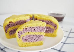 紫薯南瓜双色发糕的做法 步骤7