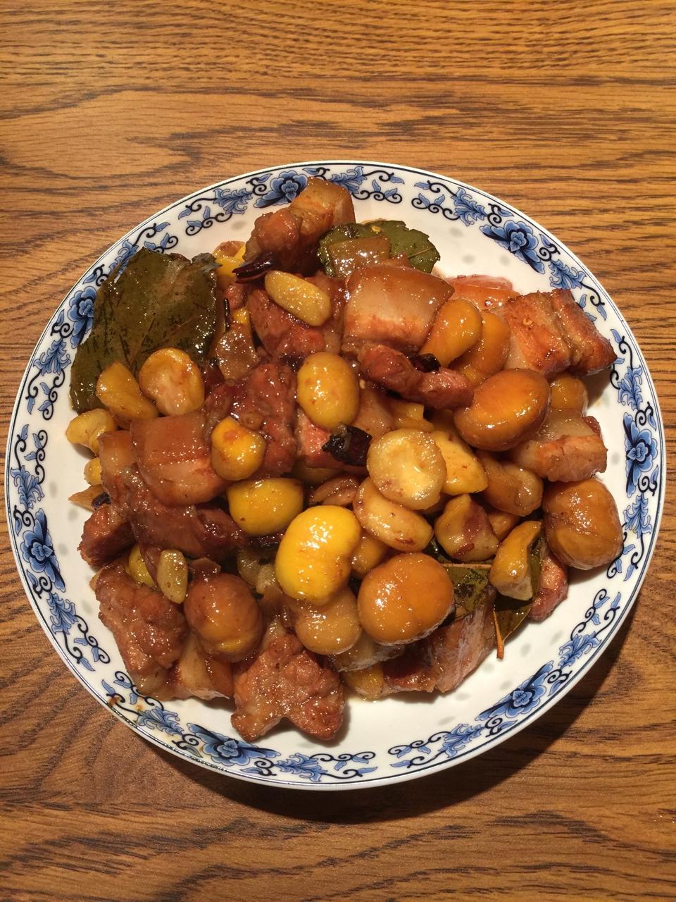 板栗红烧肉