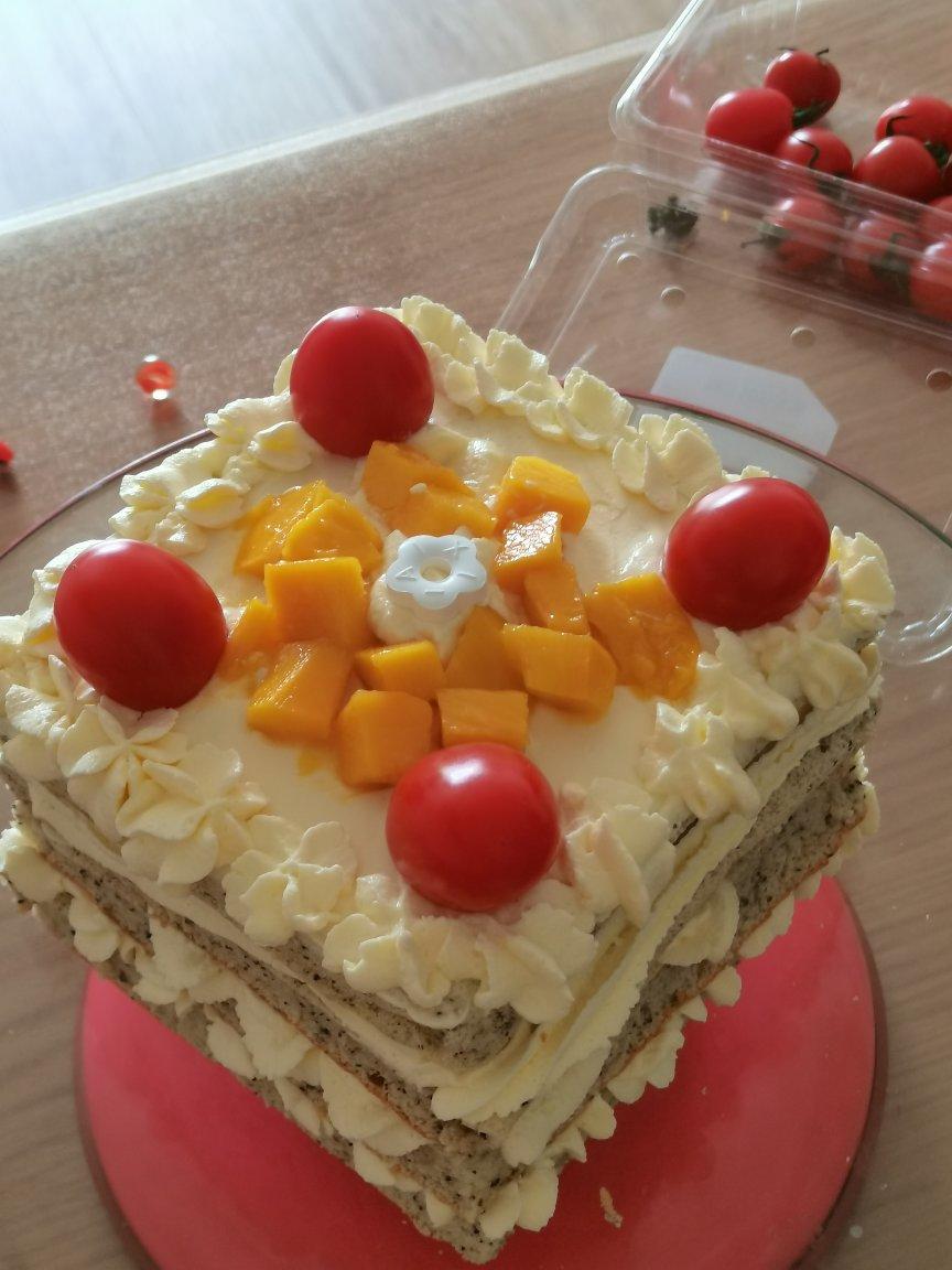 方形水果夹层蛋糕