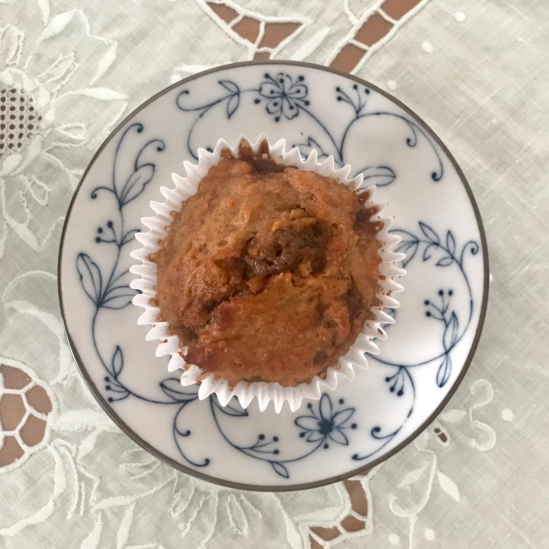 全麦爆浆核桃早餐马芬丨健康·烘焙