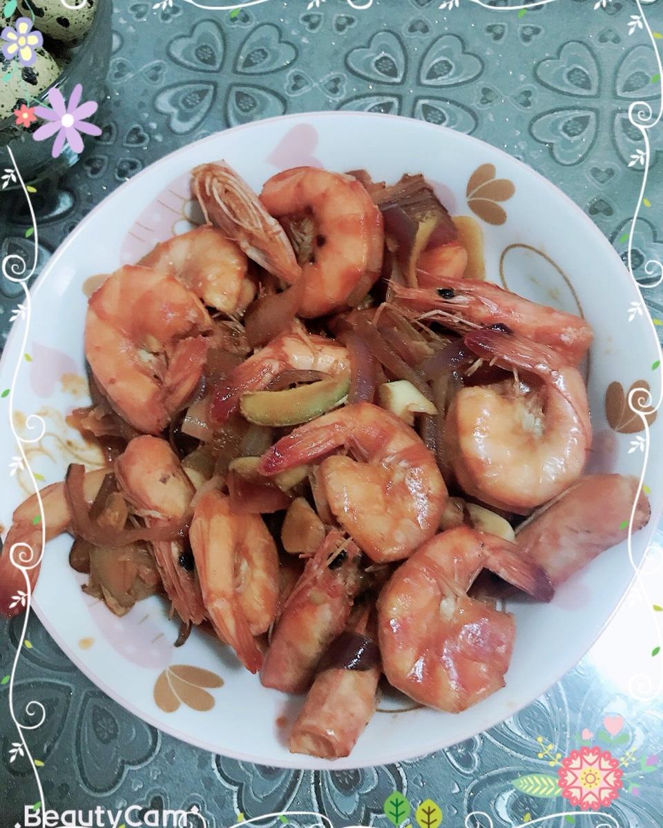 番茄油焖虾（超下饭）