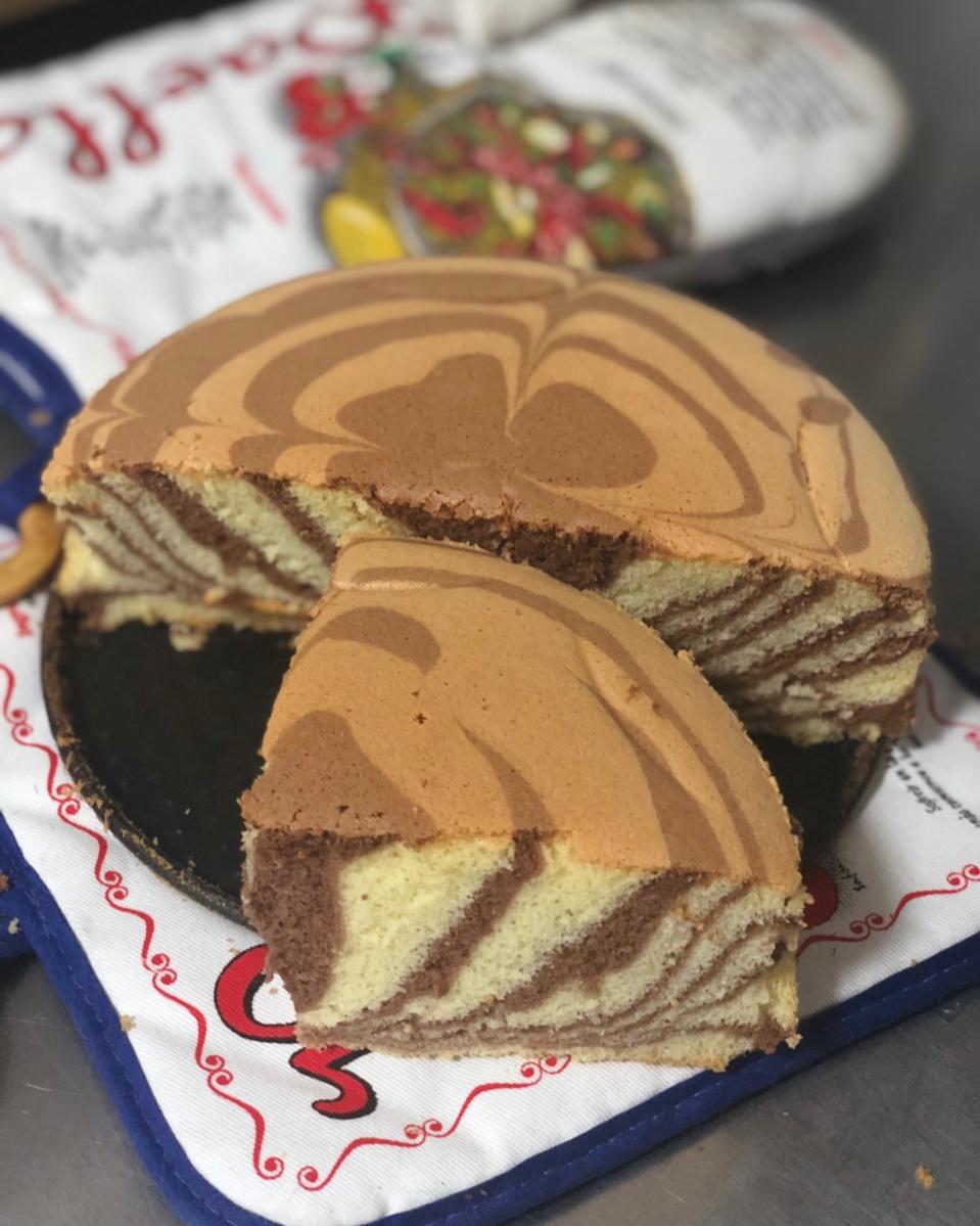 斑马纹戚风蛋糕