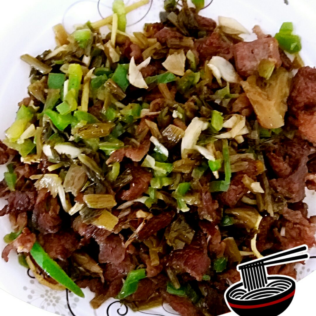 雪菜炒牛肉丝