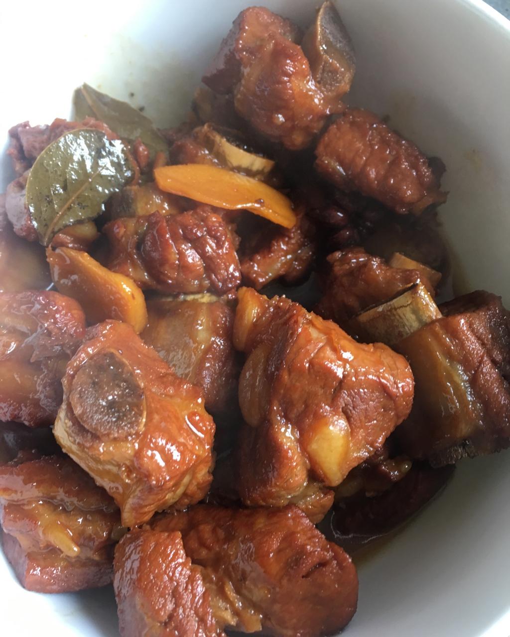 深蓝浅蓝-123做的红烧排骨