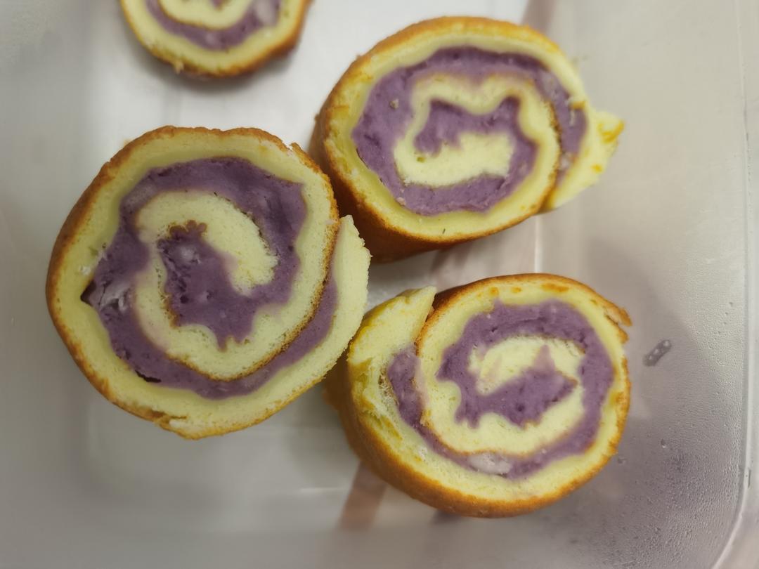 虎皮芋泥蛋糕卷
