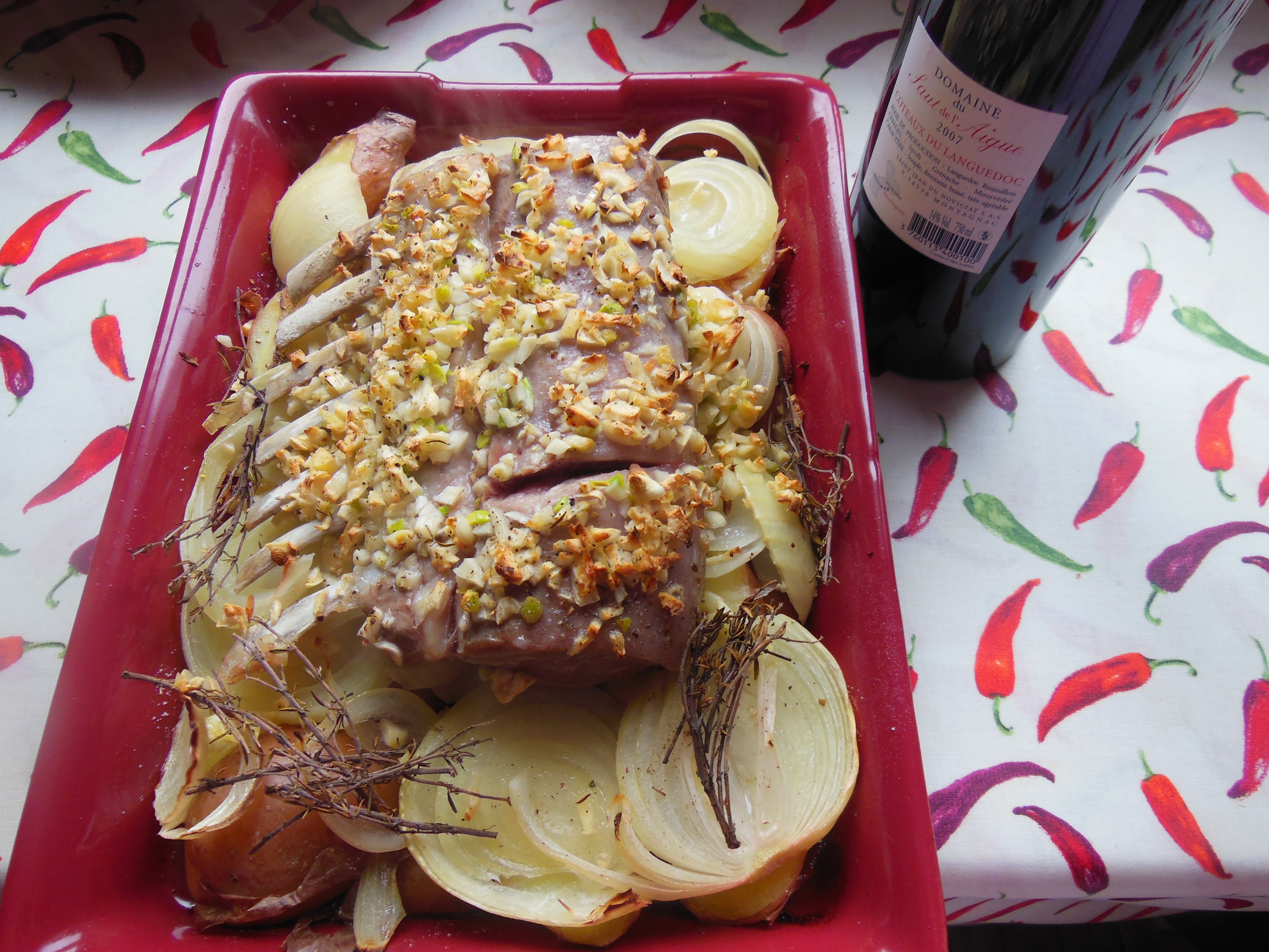 嫩烤羊排配土豆