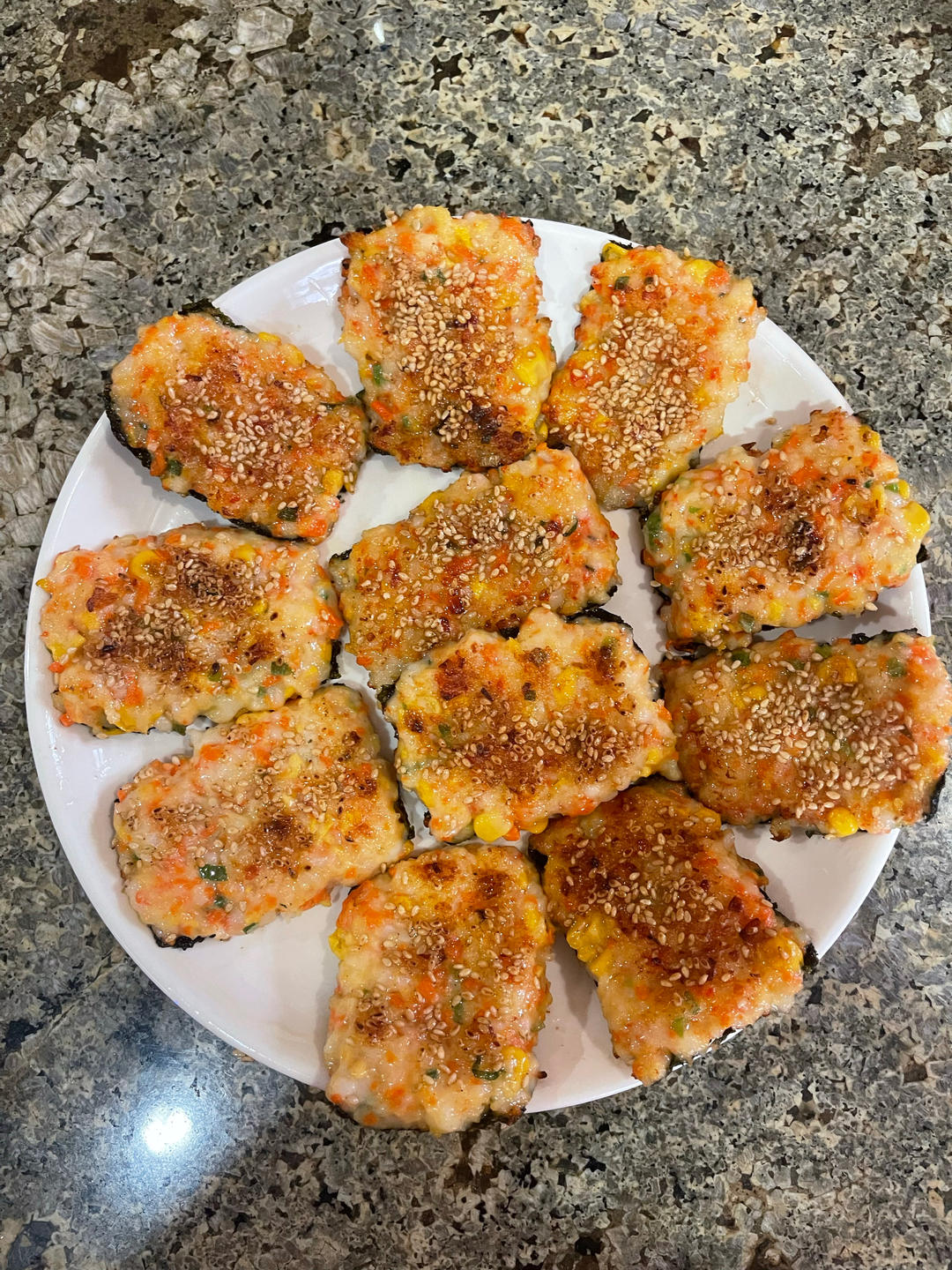 紫菜虾饼