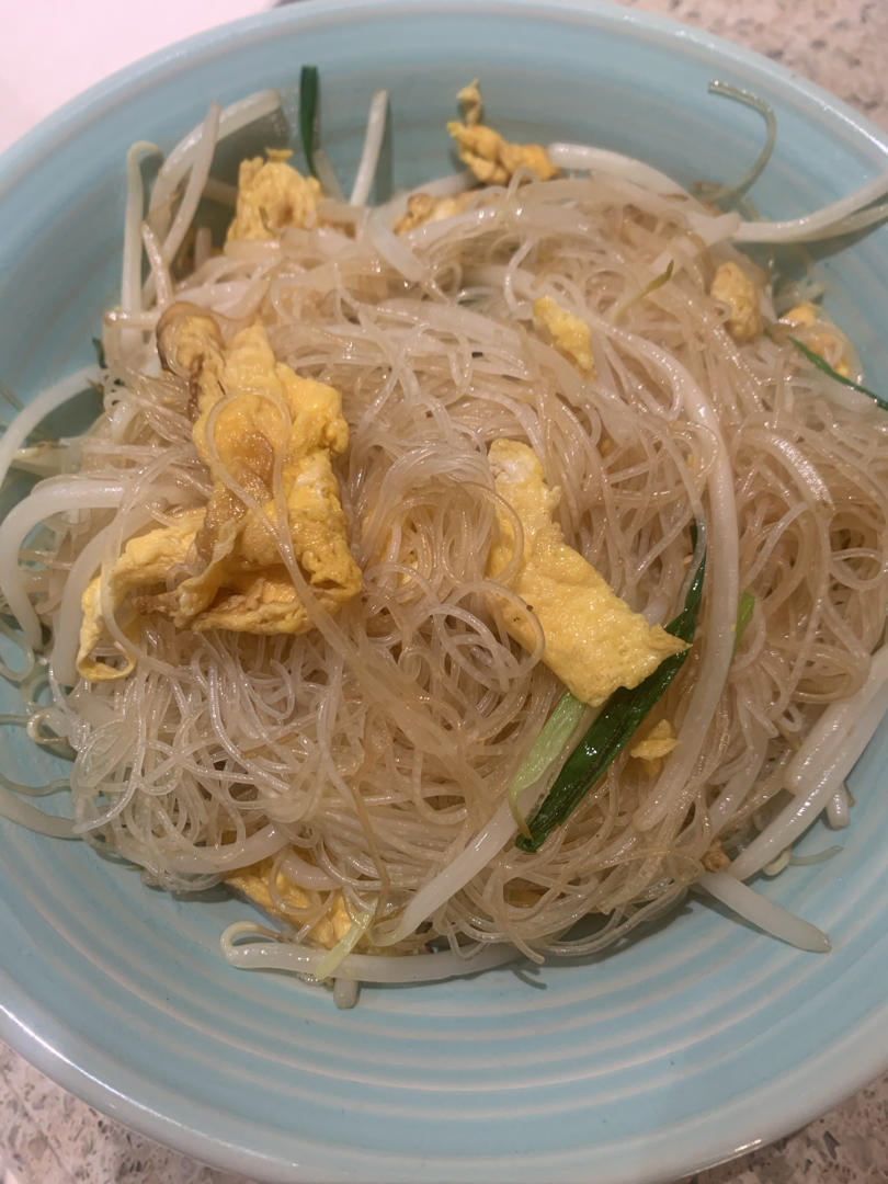 鸡蛋炒米粉，正确泡发干米粉，不碎、不坨、不粘锅、口感Q弹