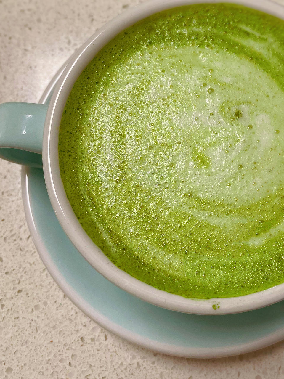 抹茶热拿铁 matcha latte