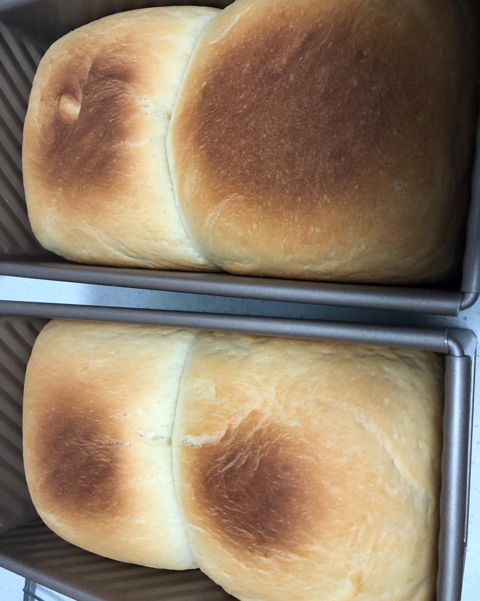 用烤箱自己做面包--手工牛奶吐司面包