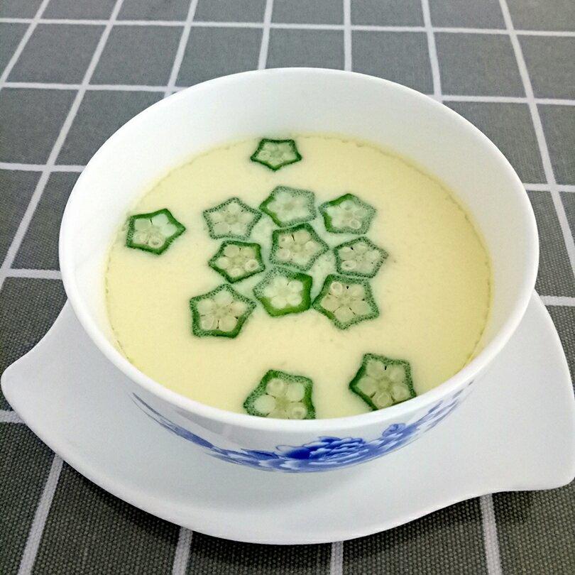 颜值控-做一朵开在碗里的花秋葵蒸水蛋