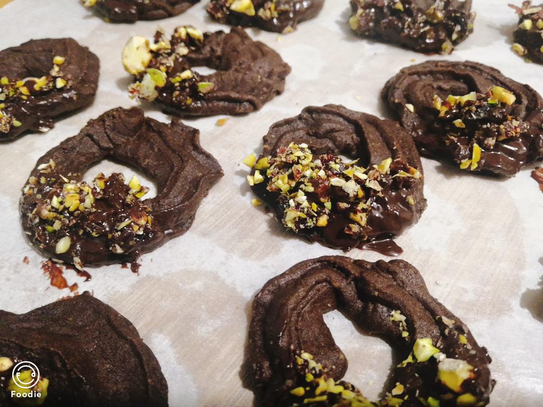 圣诞🎄可可花环曲奇|完美下午茶的首选甜点