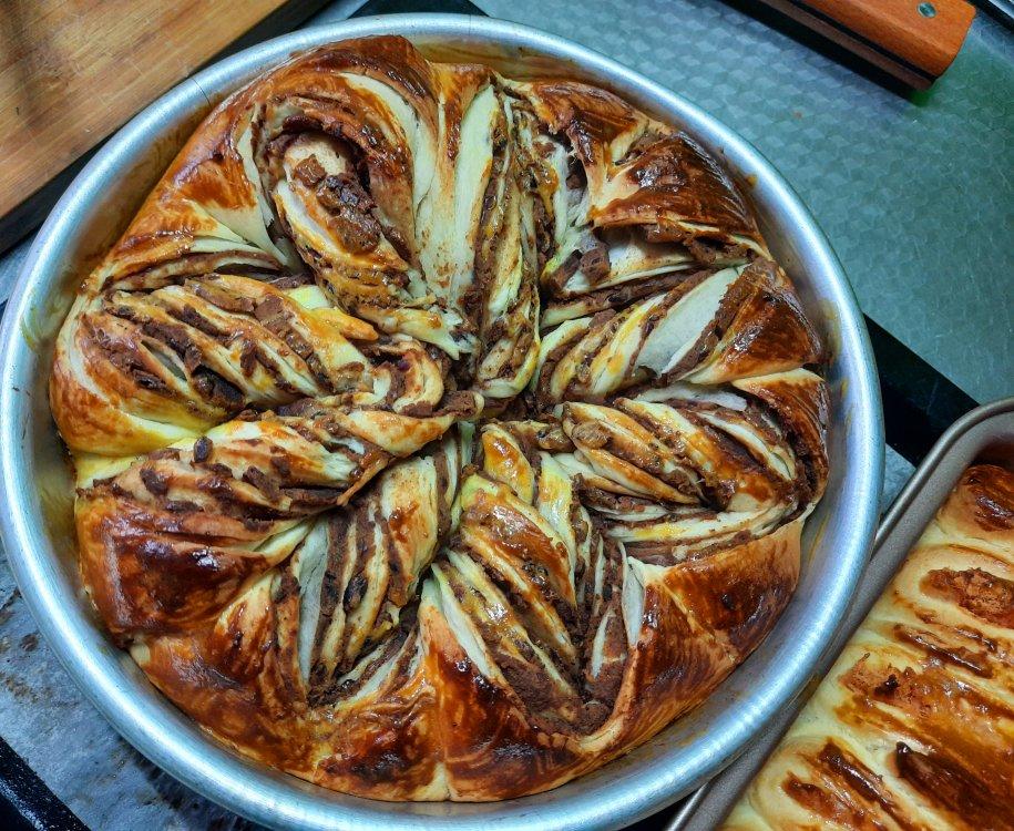 手撕千层花朵面包