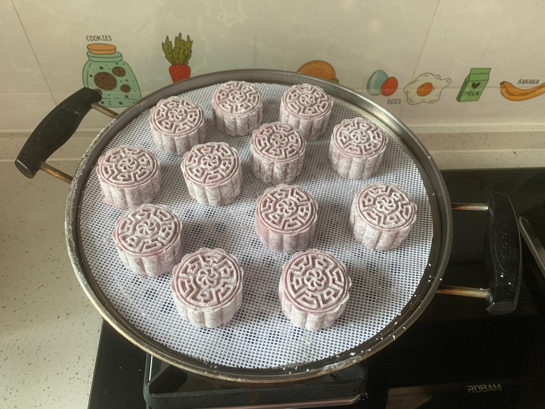 免烤箱！爆浆芋泥奶酪月饼🥮