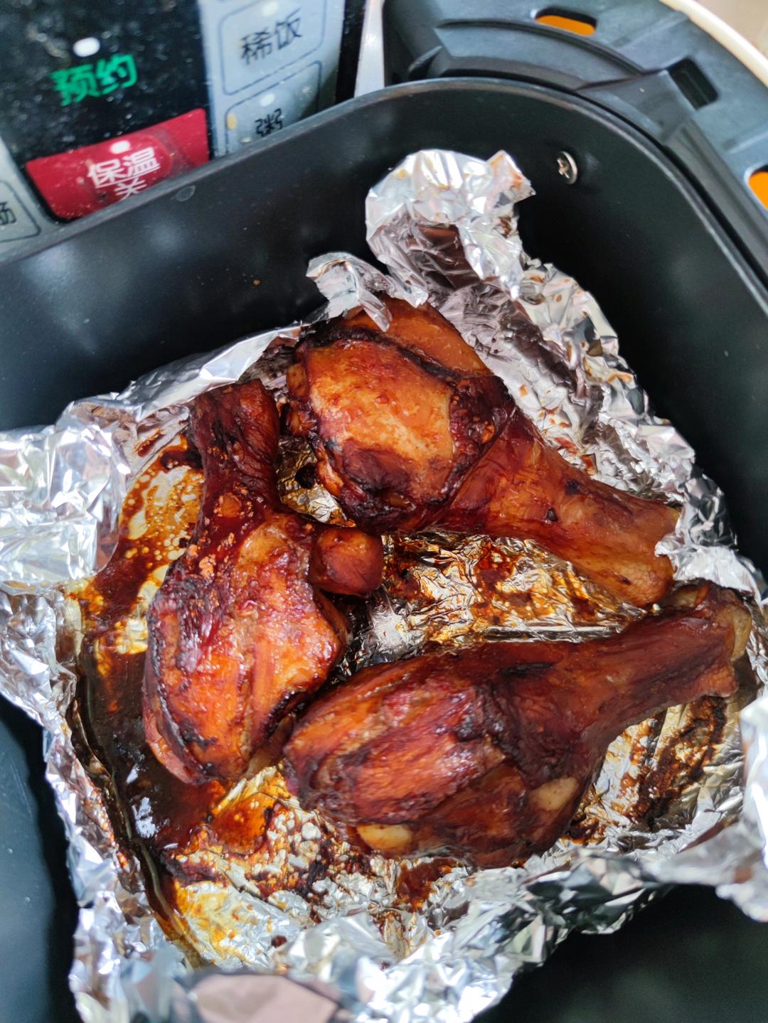 空气炸锅烤鸡腿，鲜嫩多汁