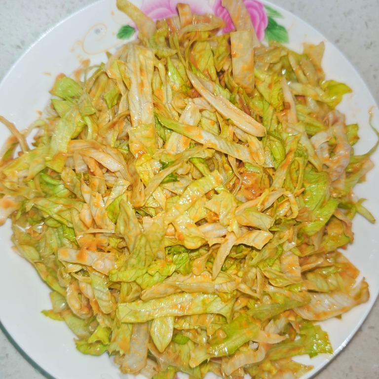 凉拌麻酱生菜