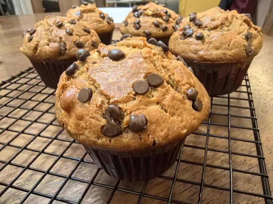 🔥超级好吃👍红糖核桃巧克力香蕉玛芬蛋糕