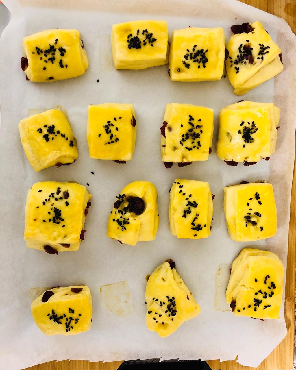 蔓越莓优格小面包块