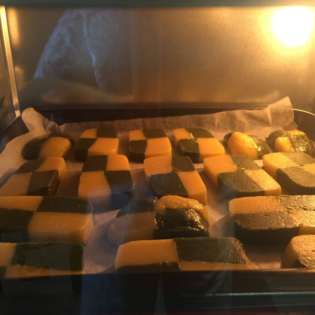 香草抹茶饼干（棋盘饼干