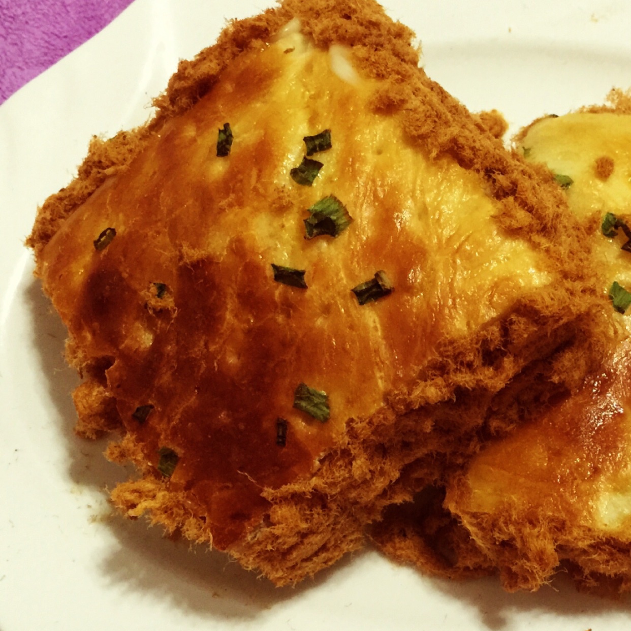 葱香肉松面包