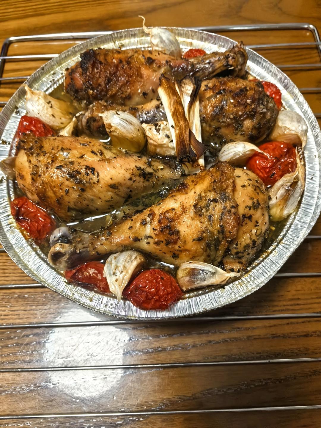 番茄大蒜香草烤鸡腿（庄祖宜）