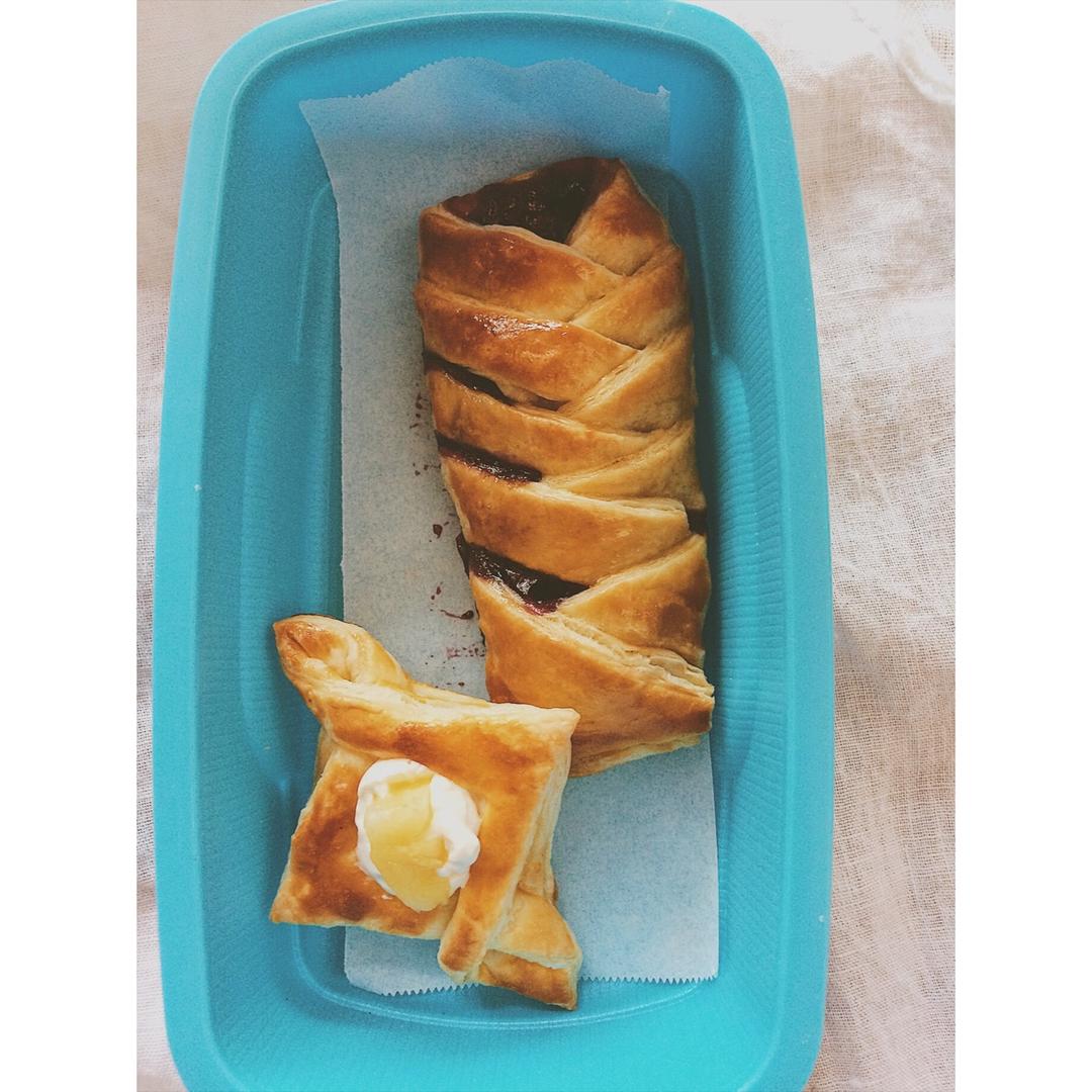 基础千层酥皮做法--附果酱酥、风车酥、蝴蝶酥和羊角酥整形