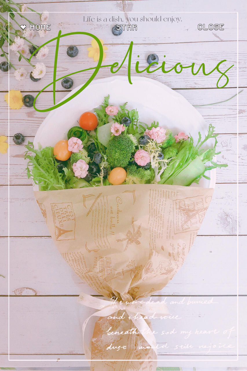 🌸花开富贵∣时蔬玫瑰花朵沙拉🌸