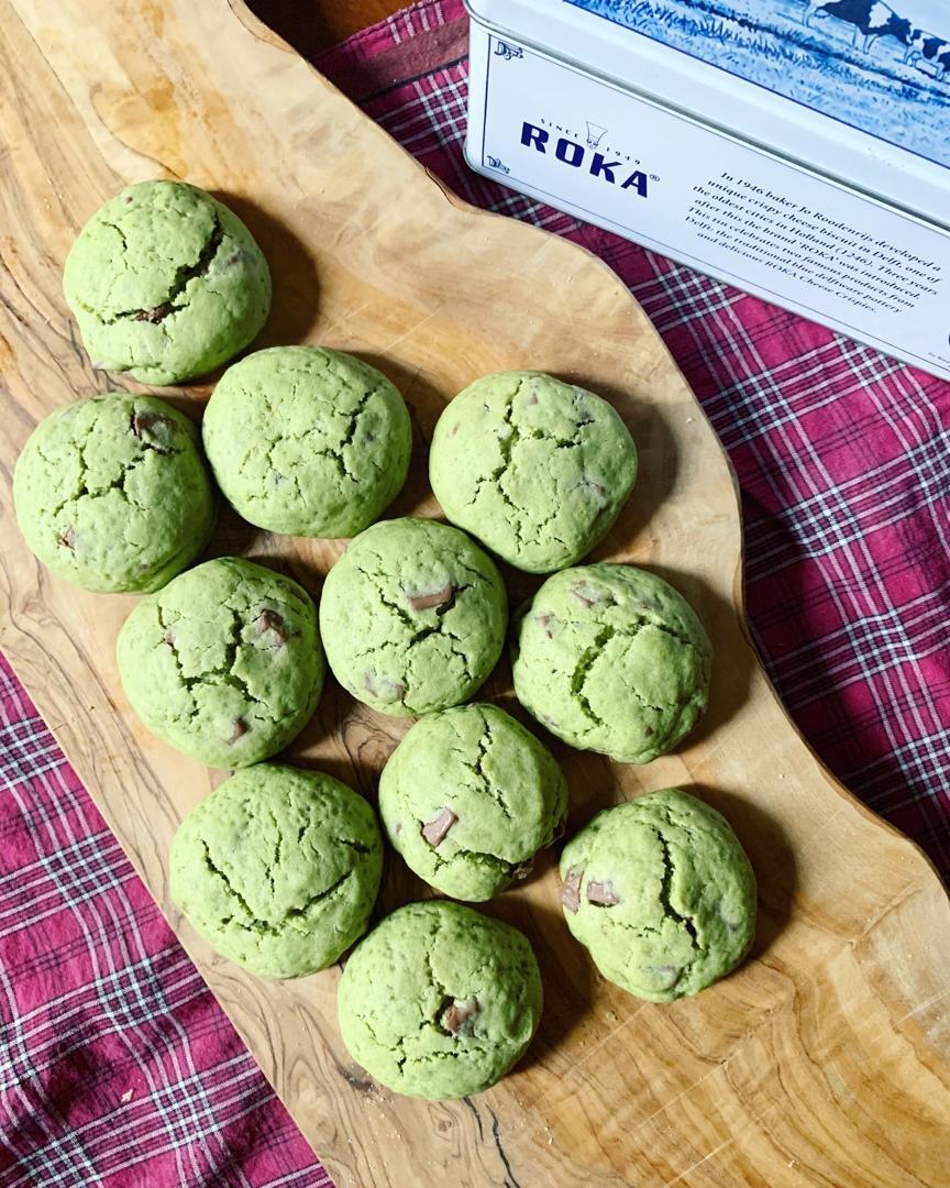 chichy_弛做的网红抹茶巧克力软曲奇,又软又香的美味.