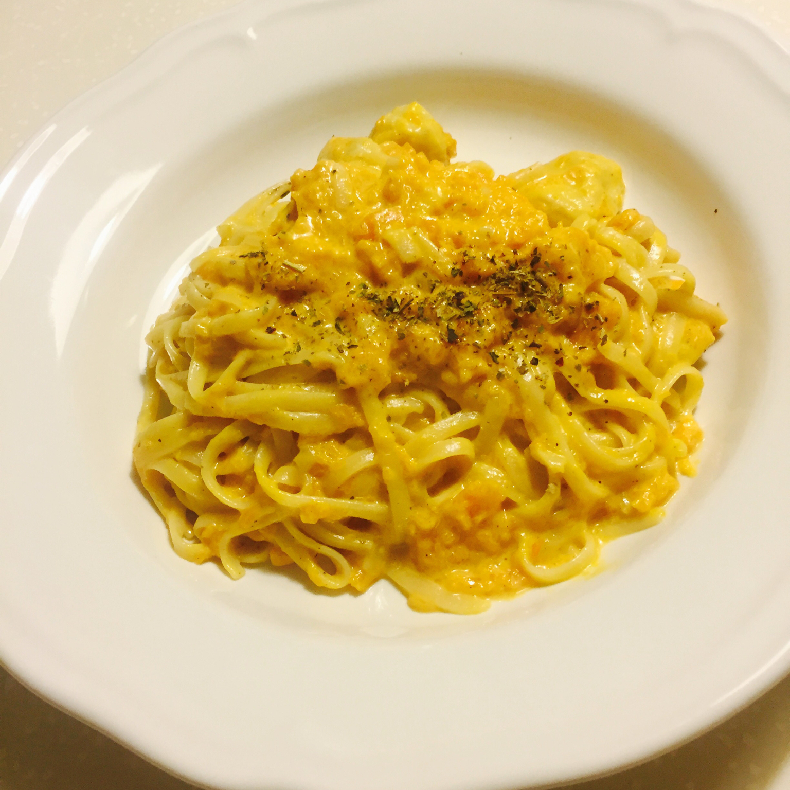 南瓜意面(Spaghetti with Pumpkin Sauce)
