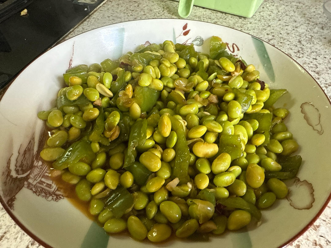 爆炒蒜泥毛豆子超级简单的做法💯好吃