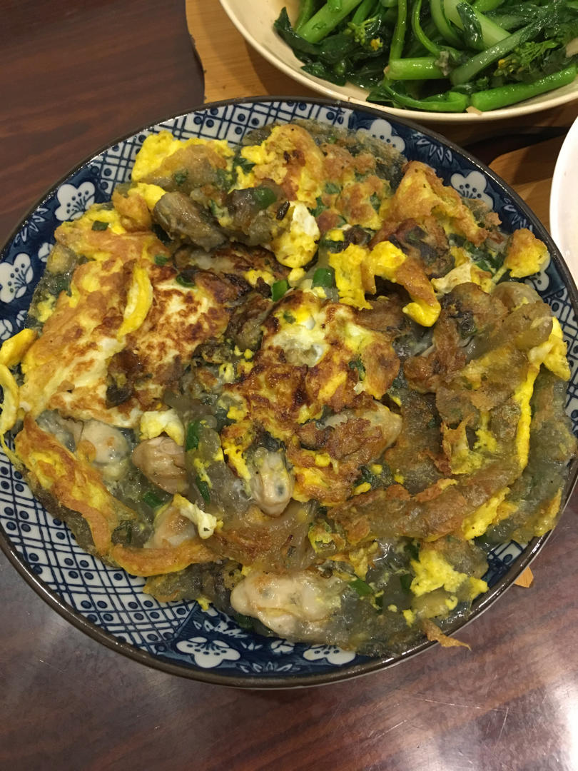 我家小小棉花糖做的潮汕蚝仔烙(蚵仔煎)