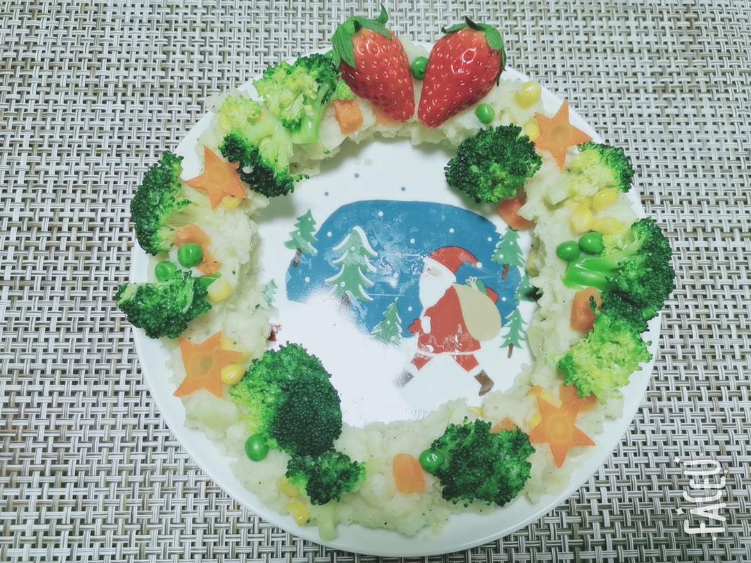 简单又高颜值的圣诞花环炒饭