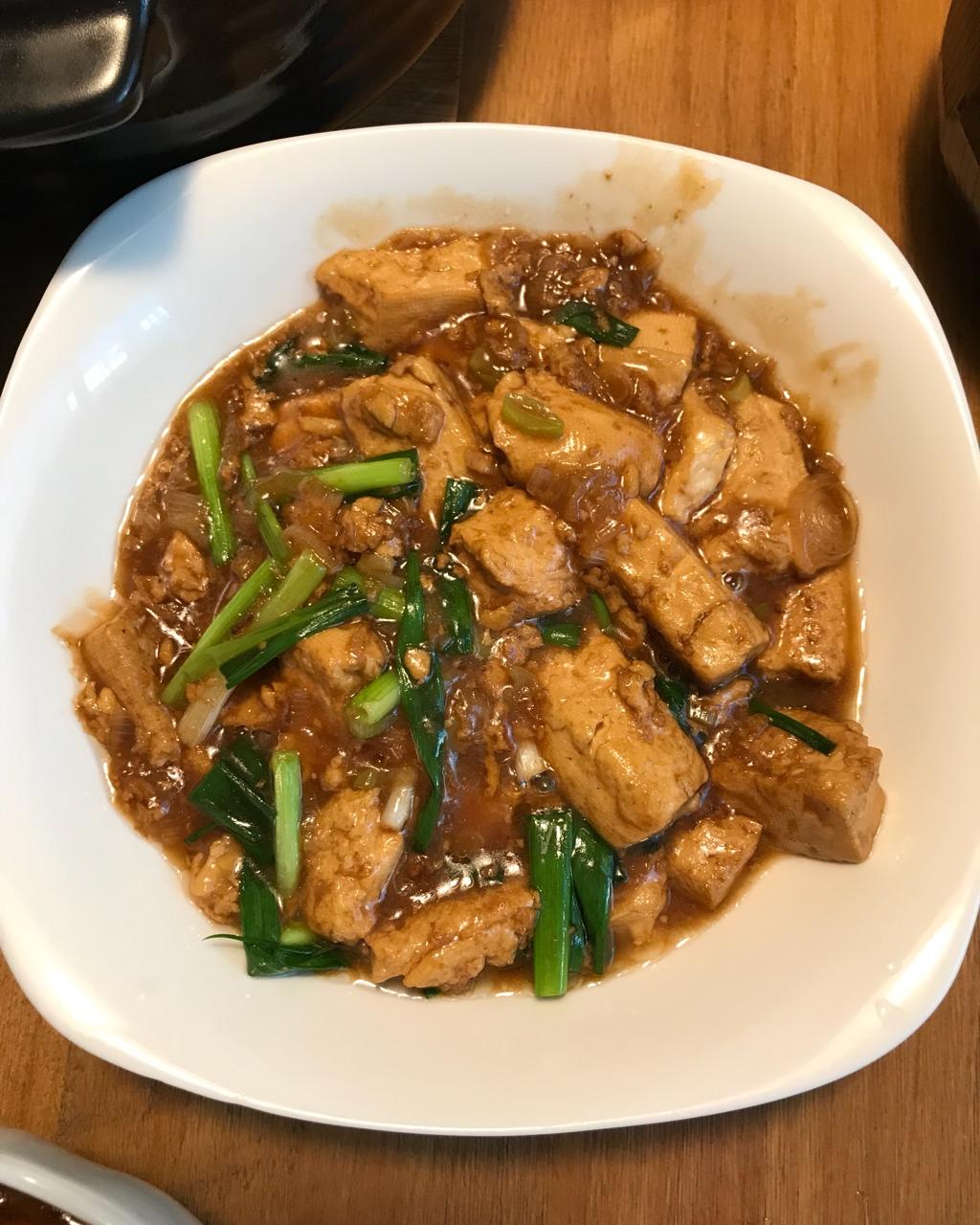 葱烧豆腐