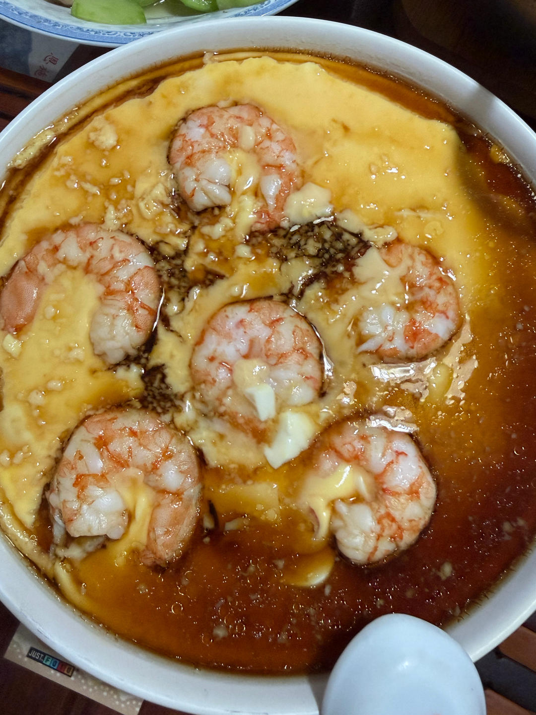 虾仁鸡蛋蒸豆腐