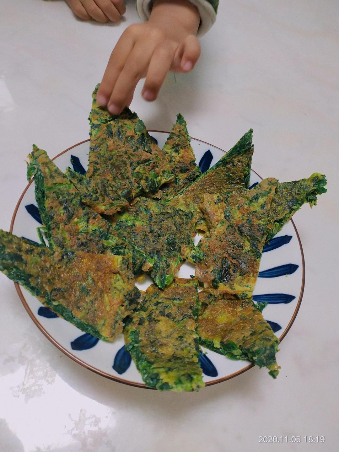 【减脂期】无油菠菜鸡蛋饼
