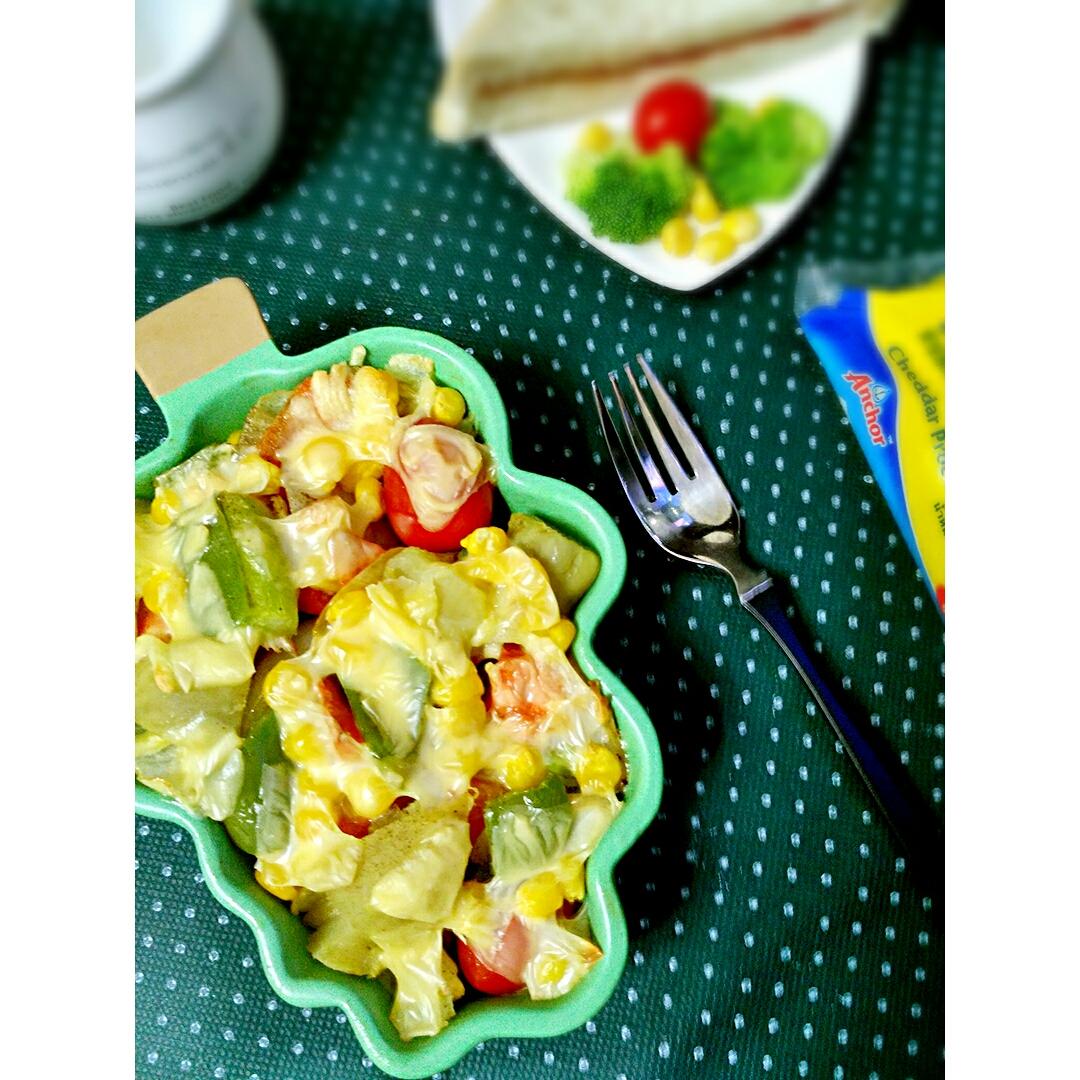 黄油芝士焗蔬菜