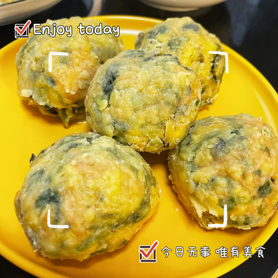 （减脂）玉米面菜团子