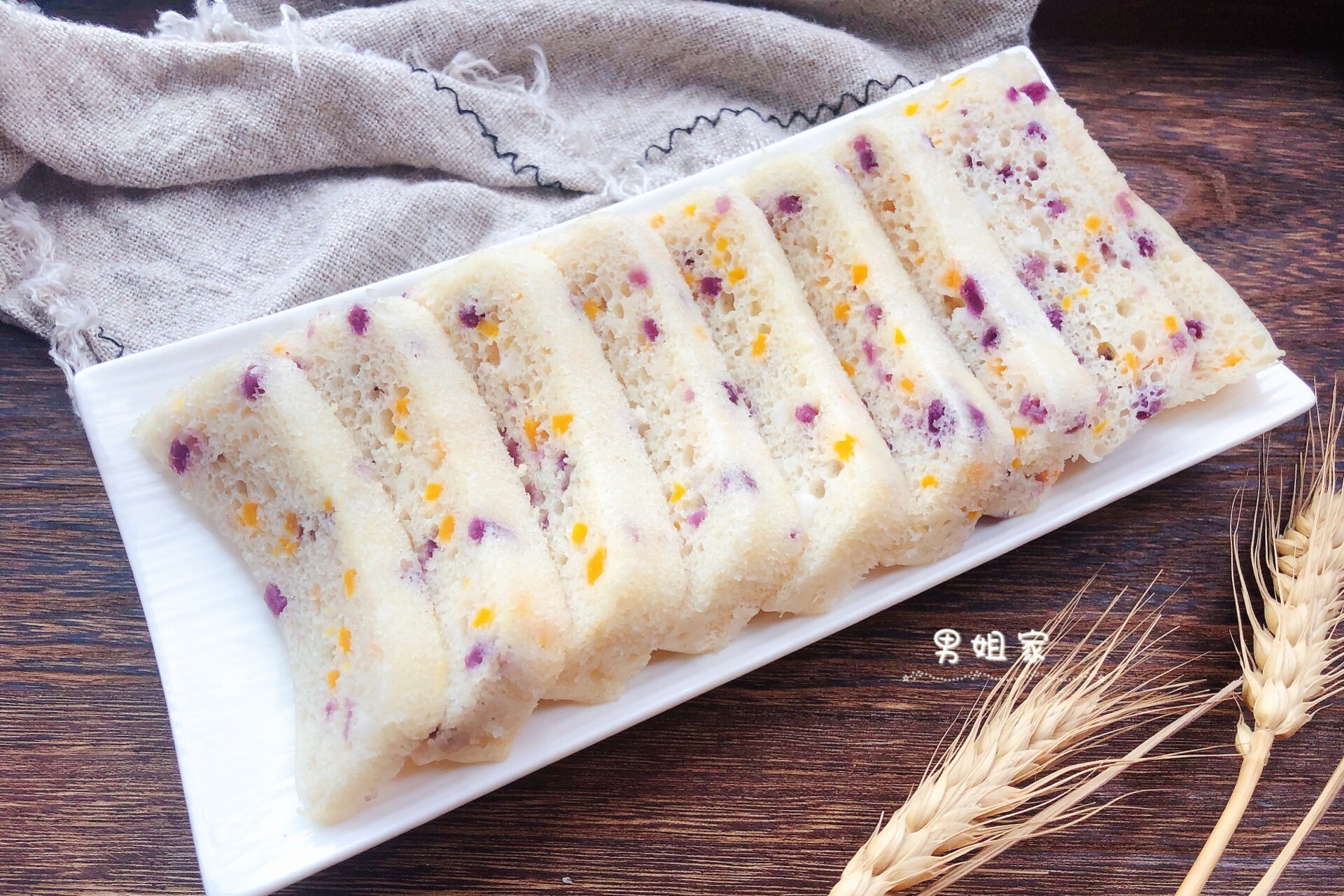 紫薯南瓜蒸糕～宝宝辅食无添加糖的做法 步骤11