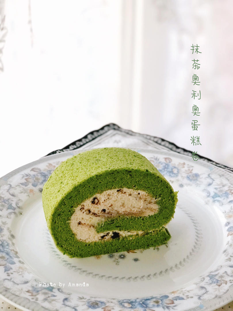 抹茶红豆蛋糕卷